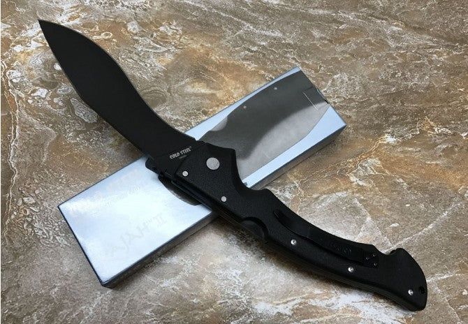 New Folding Knife D2 Steel Blade Krato Handle Lockback Camping PocketKnife VTF55