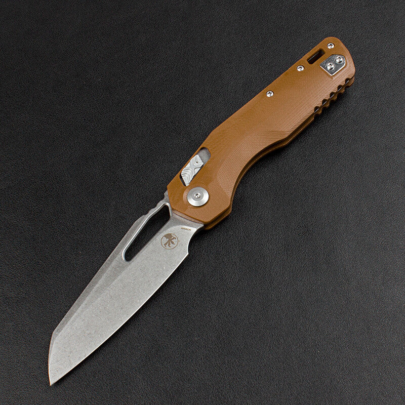 8.5'' New Stone Wash M390 Blade G10 Handle Camping Folding Pocket Knife VTF102