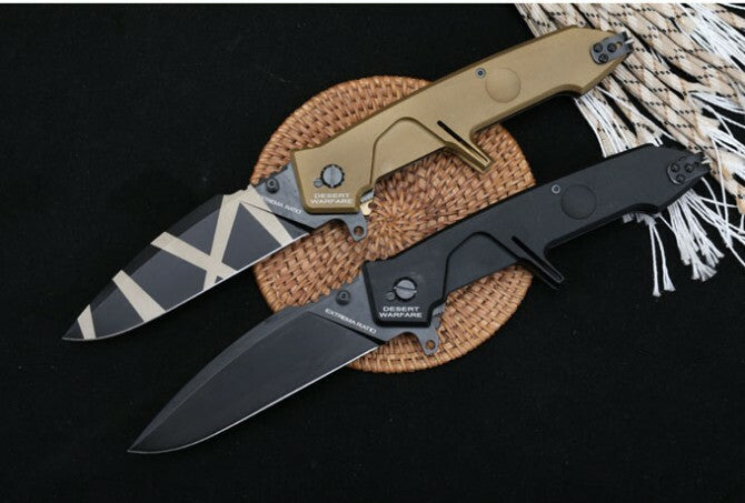 10'' New CNC Fast Opening 4MM Blade Aluminum Handle Pocket Folding Knife VTF01