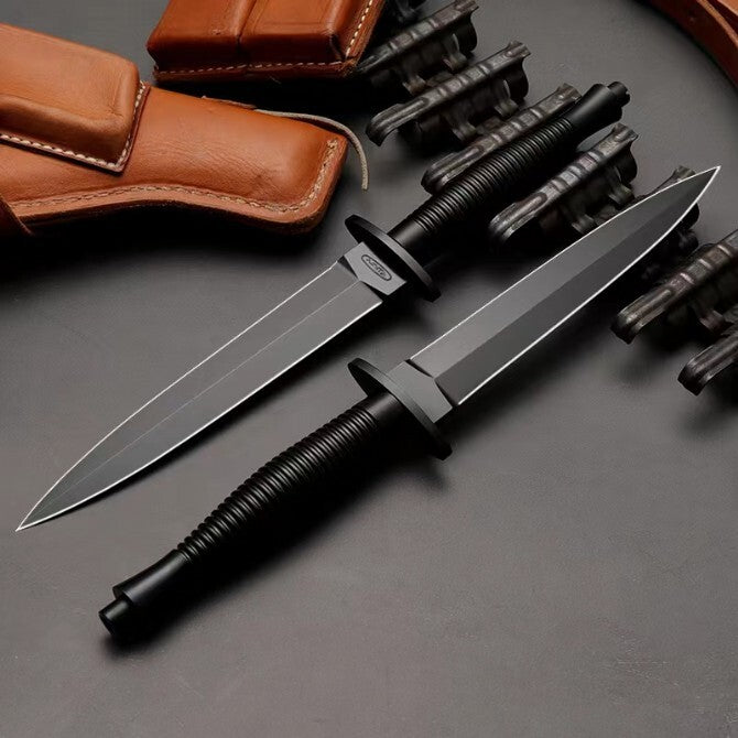 11''New DoubleEdge AUS-10 Blade Steel Handle Tactic Survival Hunting Knife VTH88