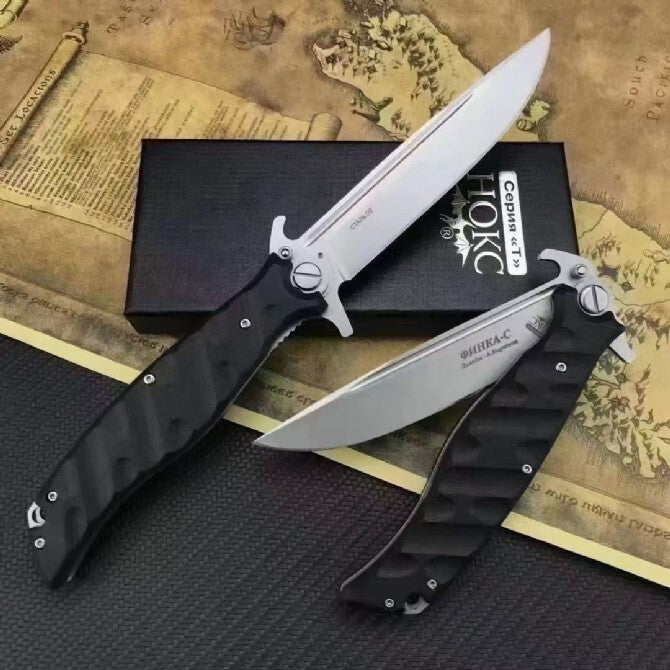 New Pocketknife D2 Steel Blade G10 Handle Collection Camping FoldingKnife DF40