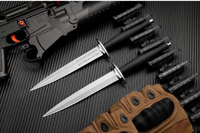 New DoubleEdge N690 Blade GlassFiber Handle Tactics Survival Hunting Knife VTH55
