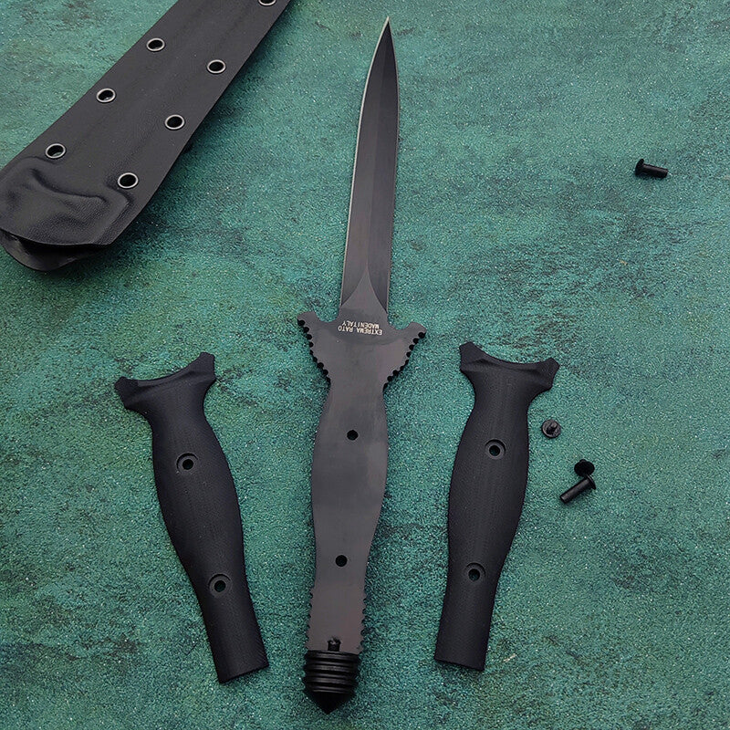 13'' New Double Edge N690 Blade G10 Handle Tactics Survival Hunting Knife VTH72