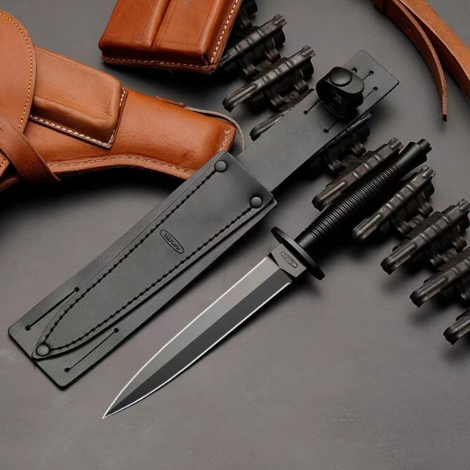 11''New DoubleEdge AUS-10 Blade Steel Handle Tactic Survival Hunting Knife VTH88