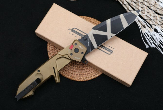 10'' New CNC Fast Opening 4MM Blade Aluminum Handle Pocket Folding Knife VTF01