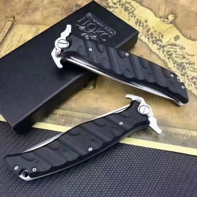New Pocketknife D2 Steel Blade G10 Handle Collection Camping FoldingKnife DF40