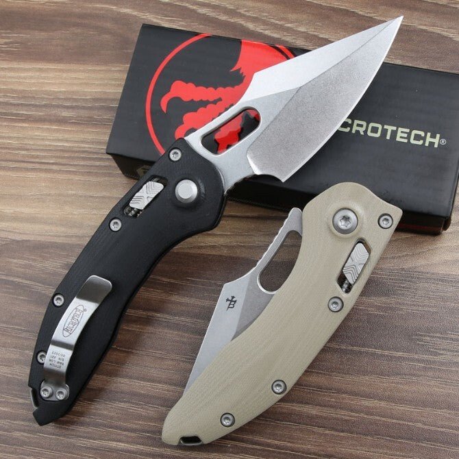 8.5'' New Stone Wash M390 Blade G10 Handle Survival Pocket Folding Knife VTF157