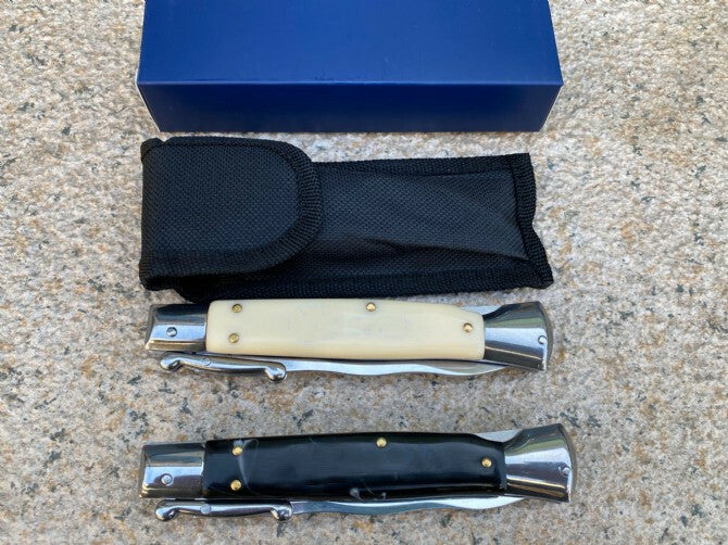 10'' New 440C Blade Acrylic Handle Lockback Tactics Folding Pocket Knife VTF28