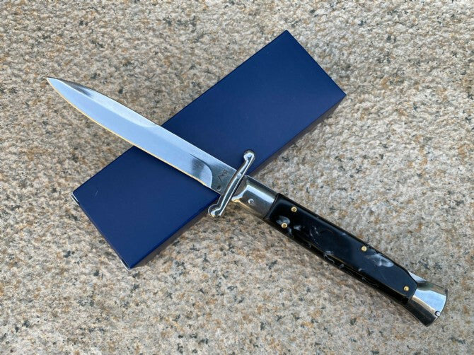 10'' New 440C Blade Acrylic Handle Lockback Tactics Folding Pocket Knife VTF28