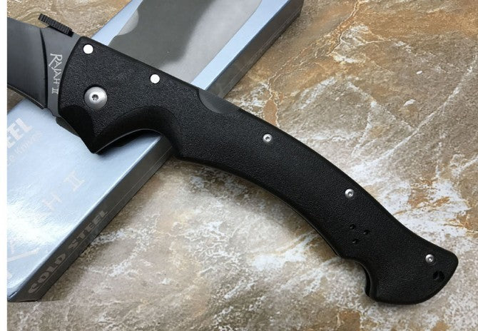 New Folding Knife D2 Steel Blade Krato Handle Lockback Camping PocketKnife VTF55