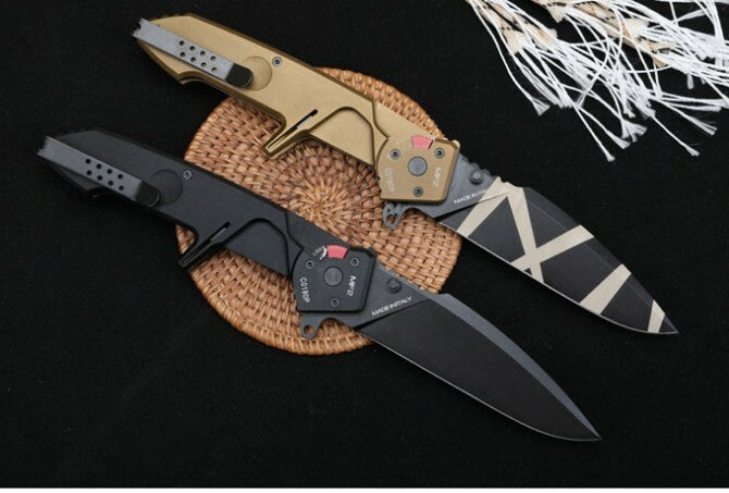 10'' New CNC Fast Opening 4MM Blade Aluminum Handle Pocket Folding Knife VTF01