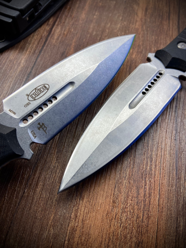9'' New DoubleEdge M390 Blade G10 Handle Tactics Boot Dagger Hunting Knife VTH59