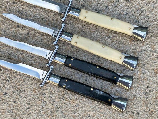 10'' New 440C Blade Acrylic Handle Lockback Tactics Folding Pocket Knife VTF28