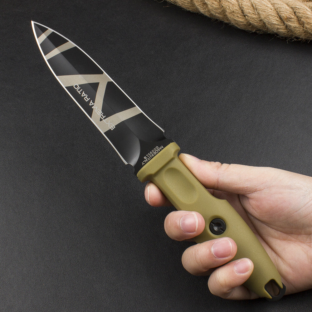 9.5'' New Double Edge N690 Blade G10 Handle Tactics Survival Hunting Knife VTH45