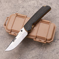 8''New VG10 Blade TC4 Inlay Carbon Fiber Handle CampingTool Folding Knife VTF189