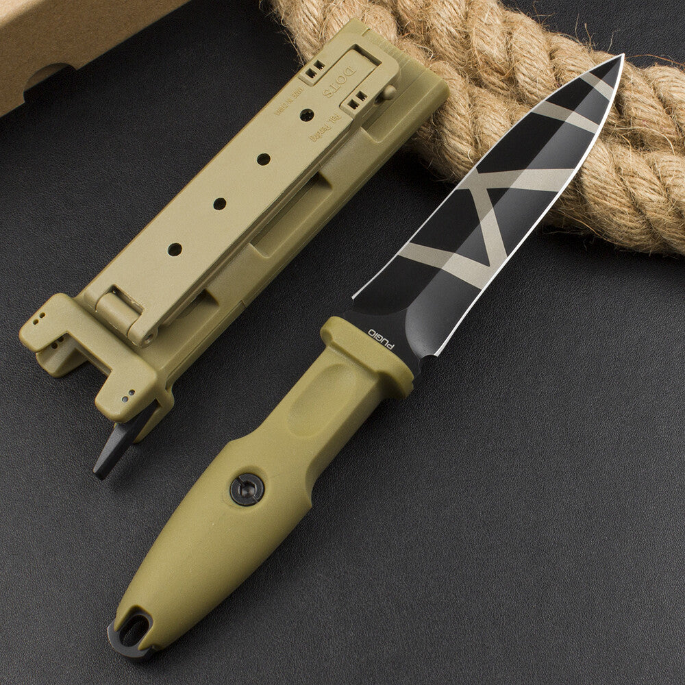 9.5'' New Double Edge N690 Blade G10 Handle Tactics Survival Hunting Knife VTH45