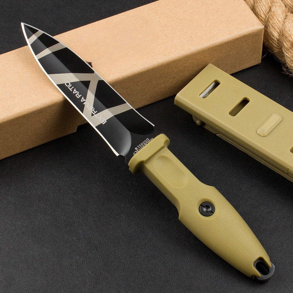 9.5'' New Double Edge N690 Blade G10 Handle Tactics Survival Hunting Knife VTH45