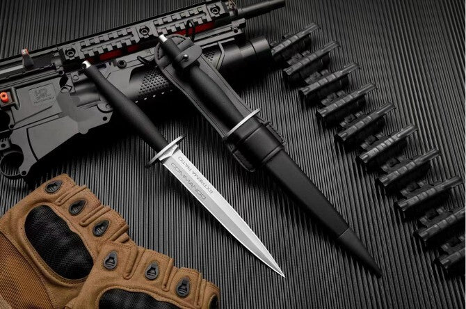 New DoubleEdge N690 Blade GlassFiber Handle Tactics Survival Hunting Knife VTH55