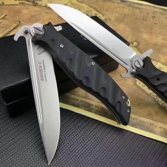 New Pocketknife D2 Steel Blade G10 Handle Collection Camping FoldingKnife DF40