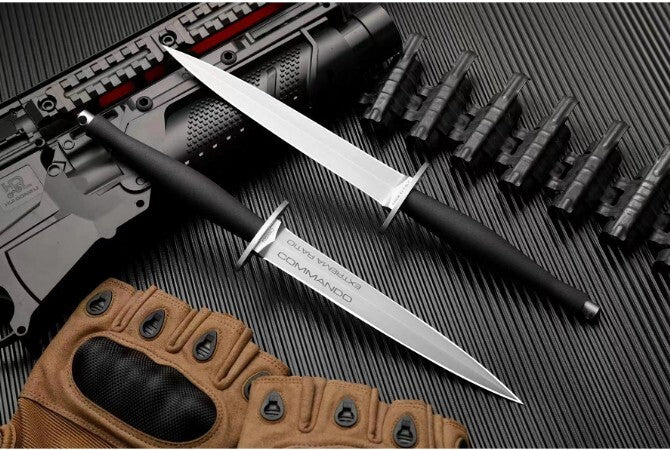 New DoubleEdge N690 Blade GlassFiber Handle Tactics Survival Hunting Knife VTH55
