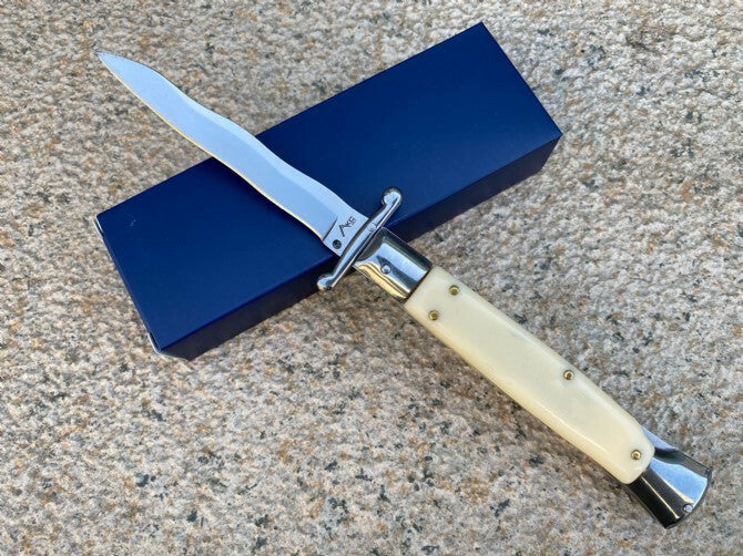 10'' New 440C Blade Acrylic Handle Lockback Tactics Folding Pocket Knife VTF28
