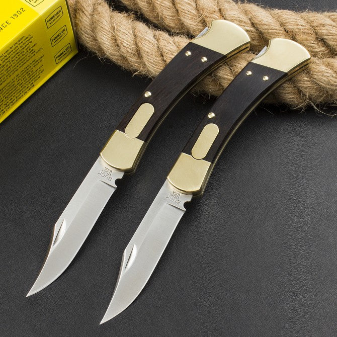 8.5'' New 440C Blade Wood Handle Back Lock Folding Pocket Knife VTF166