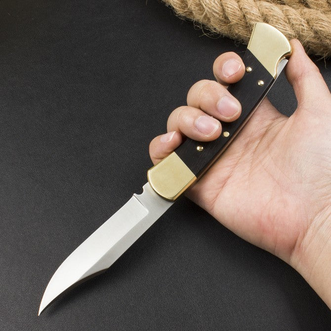 8.5'' New 440C Blade Wood Handle Back Lock Folding Pocket Knife VTF166