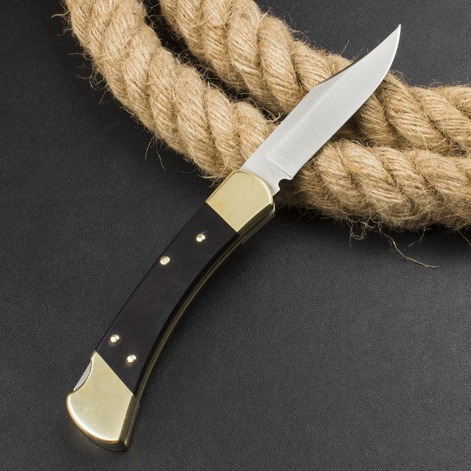 8.5'' New 440C Blade Wood Handle Back Lock Folding Pocket Knife VTF166