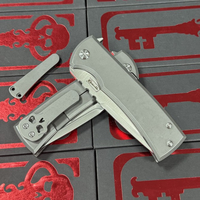 8'' New Fast Opening M390 Blade Full T4C Titanium Handle  Camping Folding Knife VTF107
