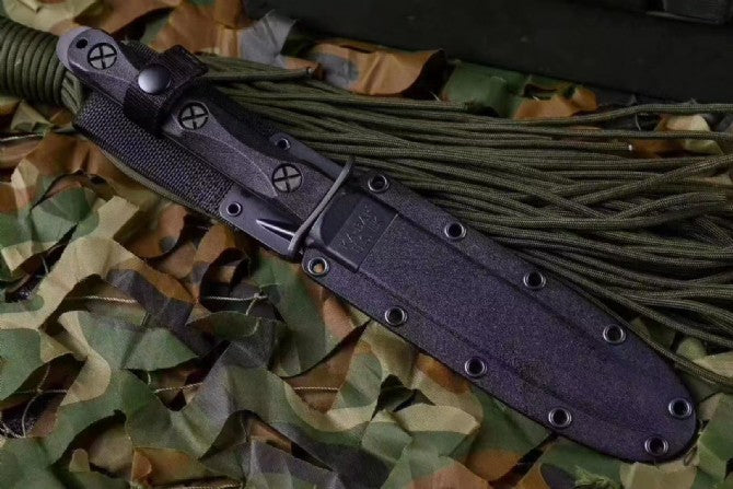12'' New 1905 Steel Blade Fiberglass Handle Full Tang Tactics Hunting Knife EK44