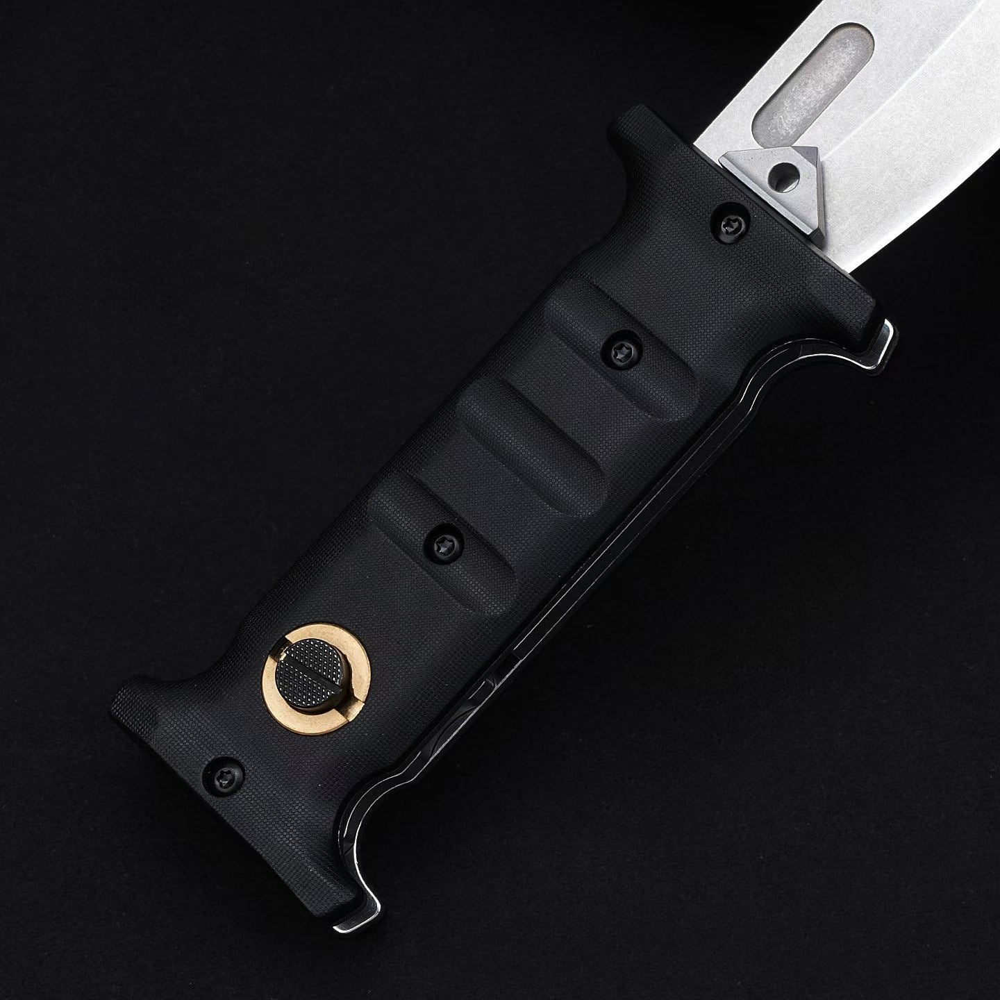 12.5'' D2 Fixed Blade TPE Handle Collection Outdoor Unique Design Extension Tools Hunting VTH35