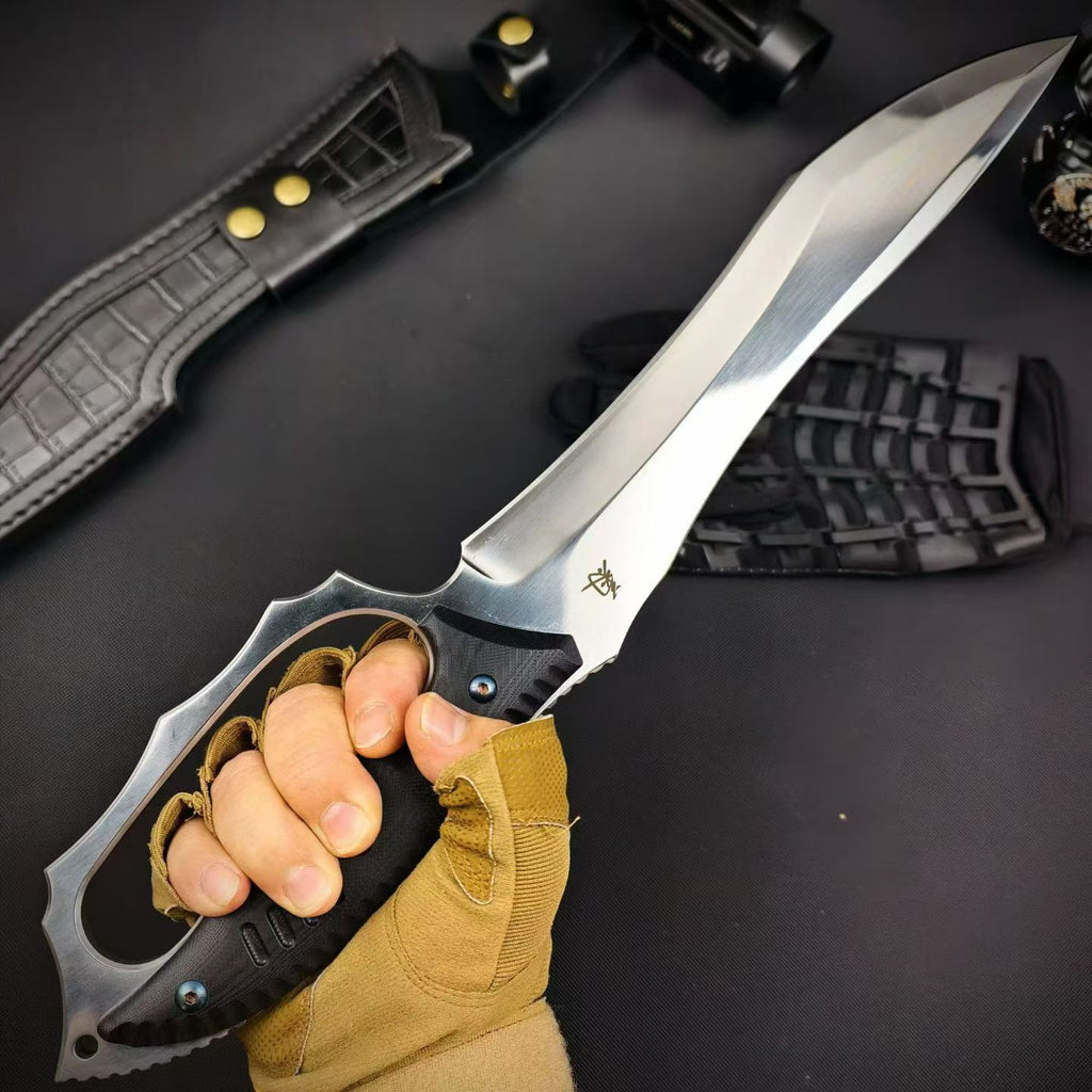 18'' New Fix Knife AUS-8 Stell Blade G10 Handle Camping Outdoor Tool Hunting Knife