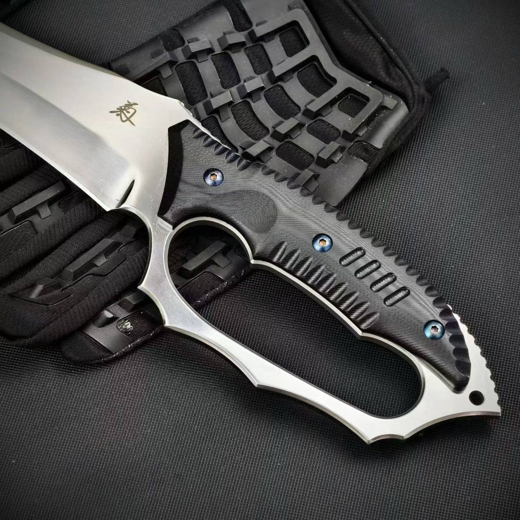 18'' New Fix Knife AUS-8 Stell Blade G10 Handle Camping Outdoor Tool Hunting Knife