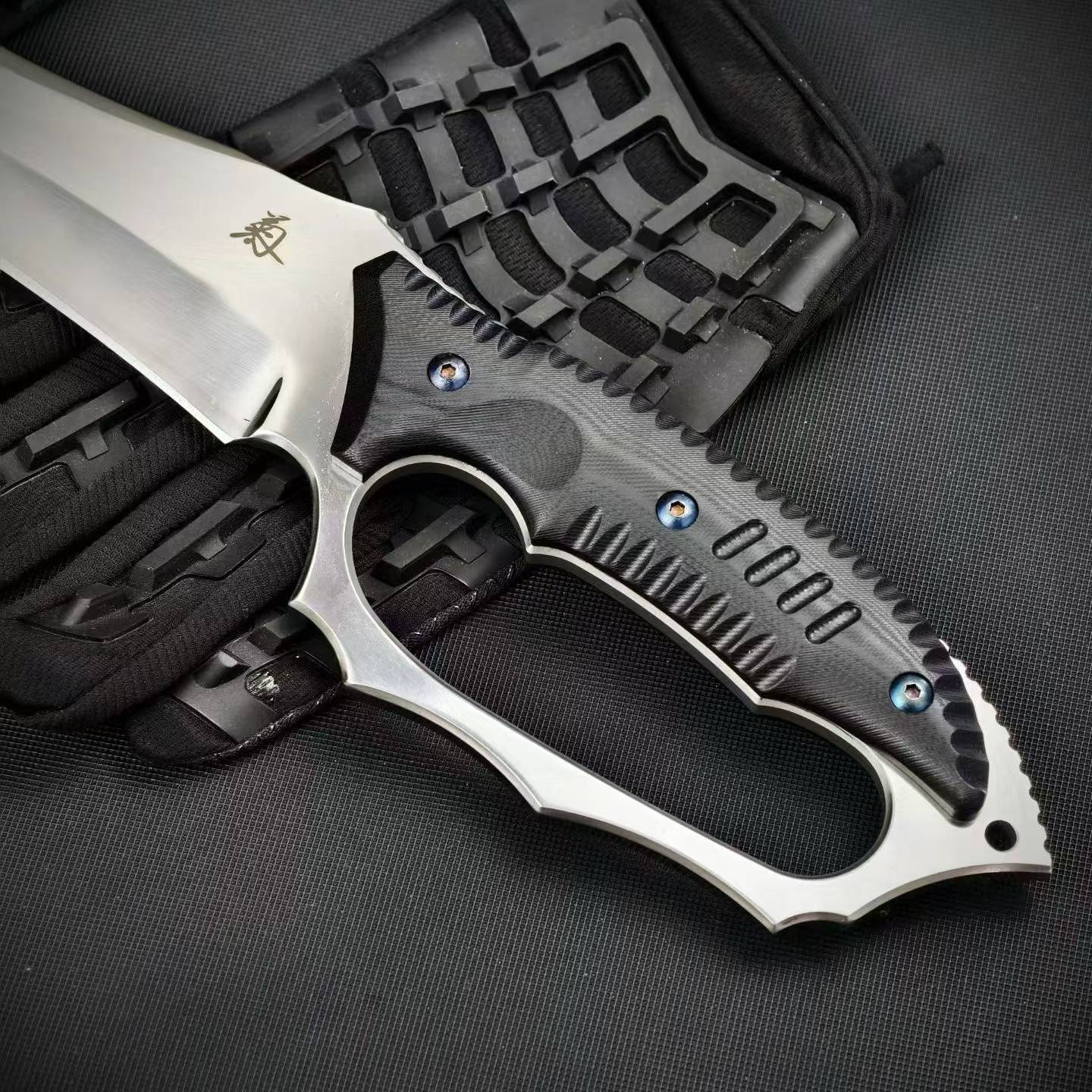 18'' New Fix Knife AUS-8 Stell Blade G10 Handle Camping Outdoor Tool Hunting Knife