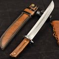 19'' New Fix Knife AUS-10 Stell Blade Sandalwood Handle Camping Outdoor Tool  Hunting Knife