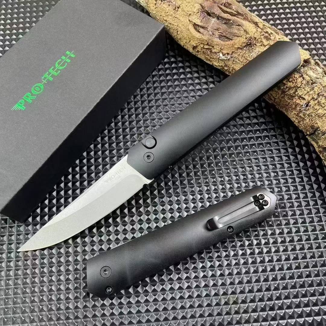 8'' New Fast Opening 154CM Steel Blade Aluminum Handle Camping Folding Pocket Knife