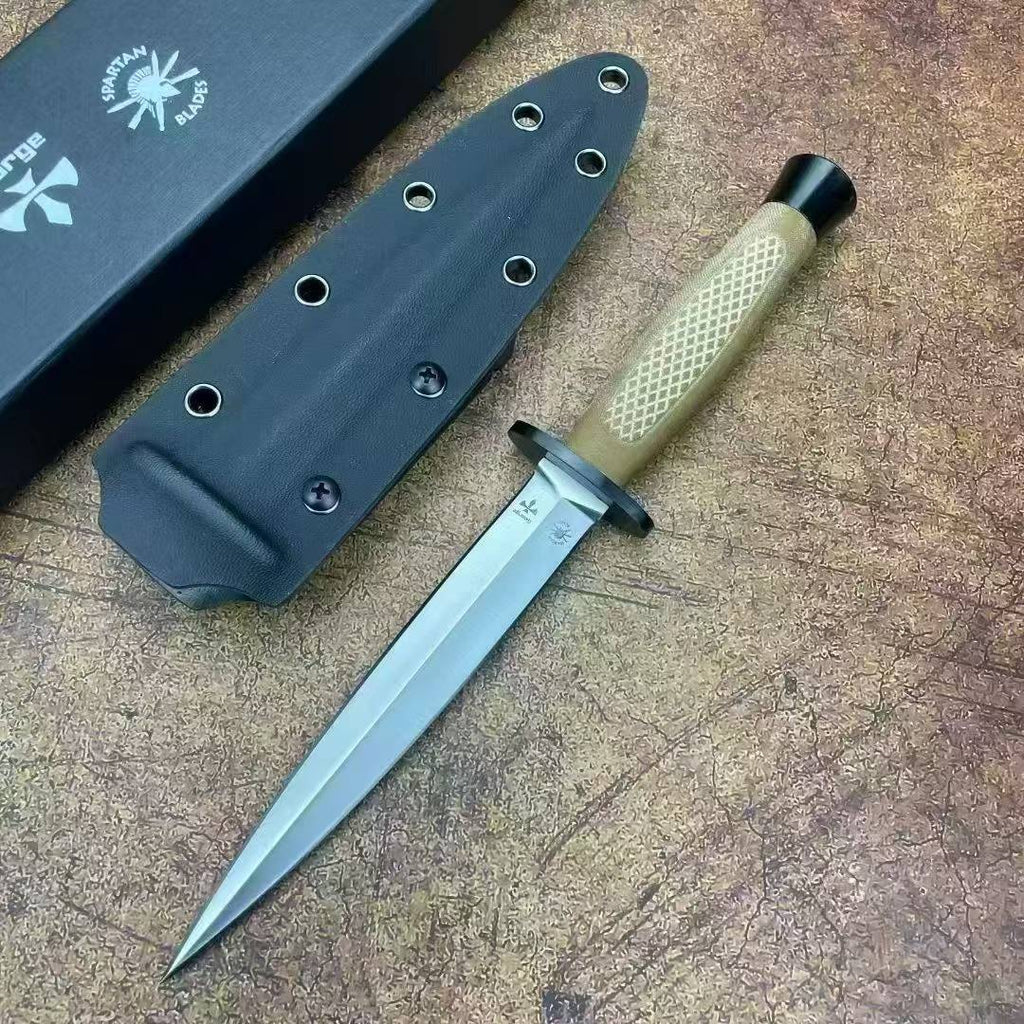 10'' New Double Edge  8Cr13MoV Steel Blade G10 Handle Tactics Survival Hunting Knife
