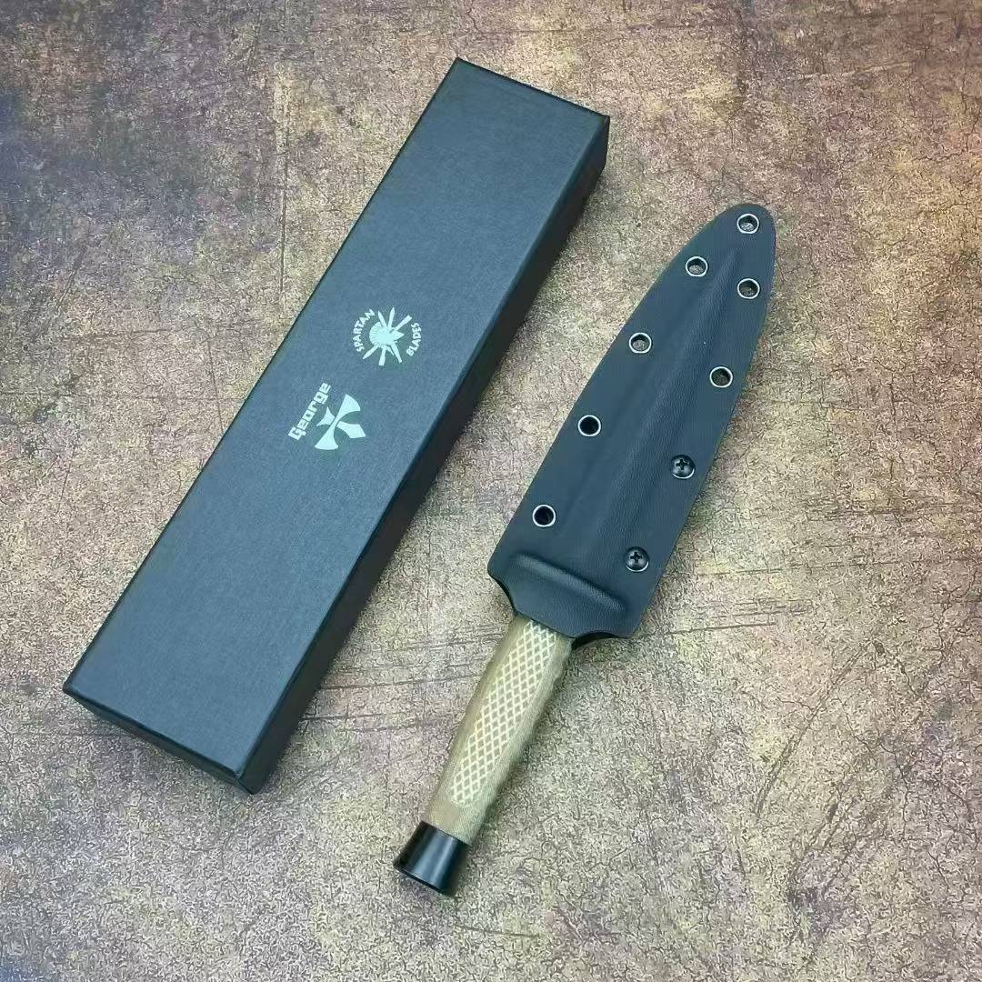 10'' New Double Edge  8Cr13MoV Steel Blade G10 Handle Tactics Survival Hunting Knife
