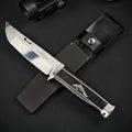 10'' New AUS-10 Steel Blade Ebony Handle Camping Outdoor Utility Tool Hunting Knife