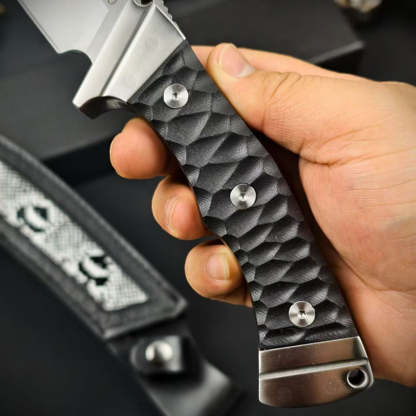 13'' New AUS-10 Steel Blade G10 Handle Camping Outdoor Utility Tactics Hunting Knife