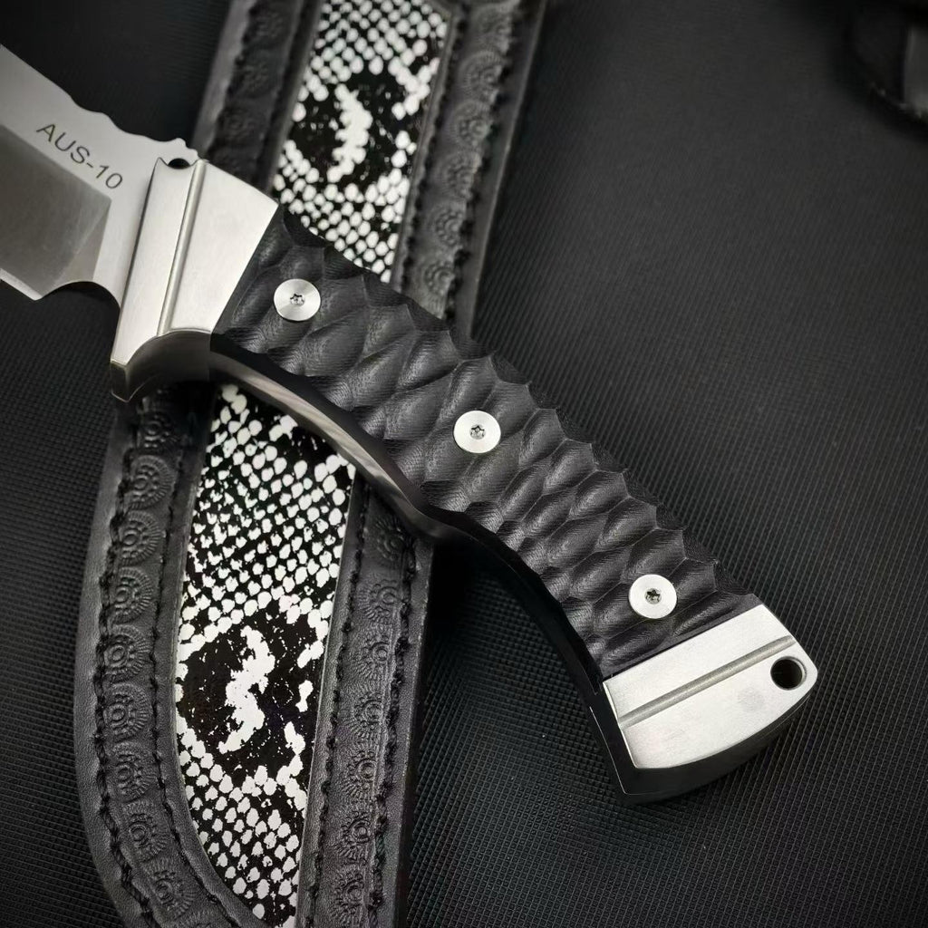 13'' New AUS-10 Steel Blade G10 Handle Camping Outdoor Utility Tactics Hunting Knife