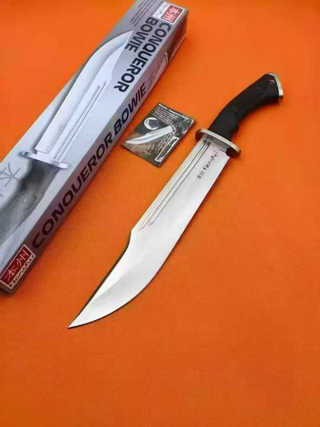 16'' New 7Cr13MoV High-Chrome Steel Blade TPR Handle Camping Outdoor Utility Tactics Hunting Knife UC3321