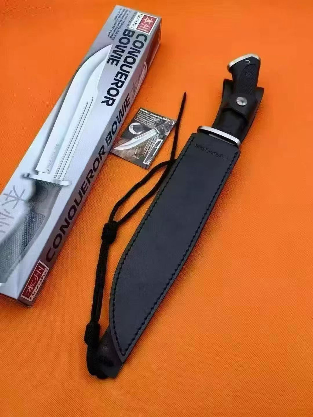 16'' New 7Cr13MoV High-Chrome Steel Blade TPR Handle Camping Outdoor Utility Tactics Hunting Knife UC3321