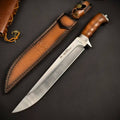 17'' New AUS-10 Steel Blade Wood Handle Camping Outdoor Utility Tactics Hunting Knife