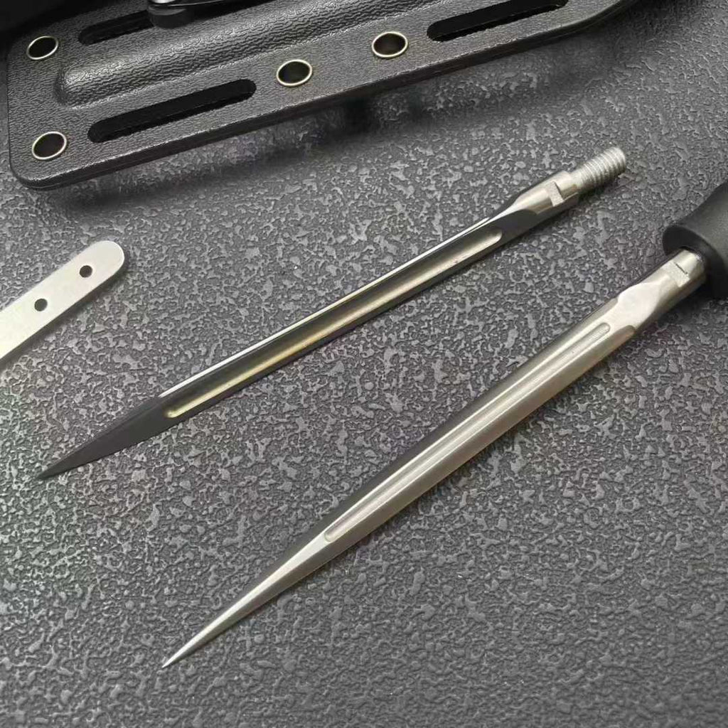 8.6'' New Double Edge 8Cr14MoV Steel Blade  ABS Handle Tactics Survival Hunting Knife