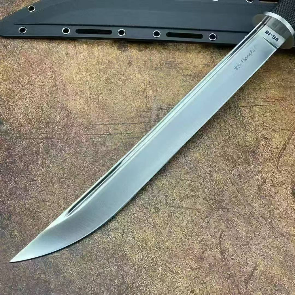 19'' New 7Cr13MoV High-Chrome Steel Blade Nylon Fiberglass Handle Camping Outdoor Utility Tactics Hunting Knife UC2629