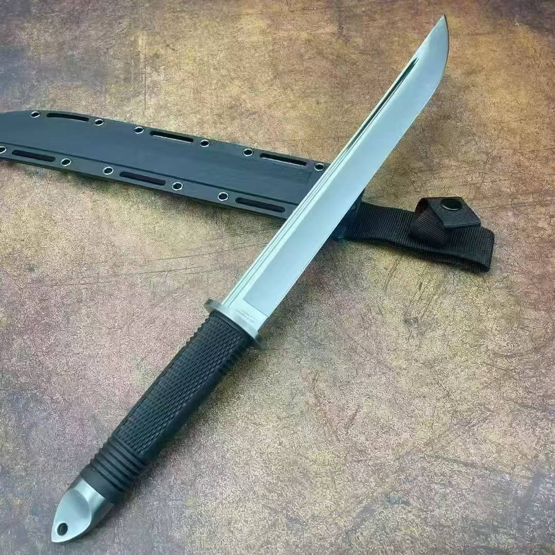 19'' New 7Cr13MoV High-Chrome Steel Blade Nylon Fiberglass Handle Camping Outdoor Utility Tactics Hunting Knife UC2629