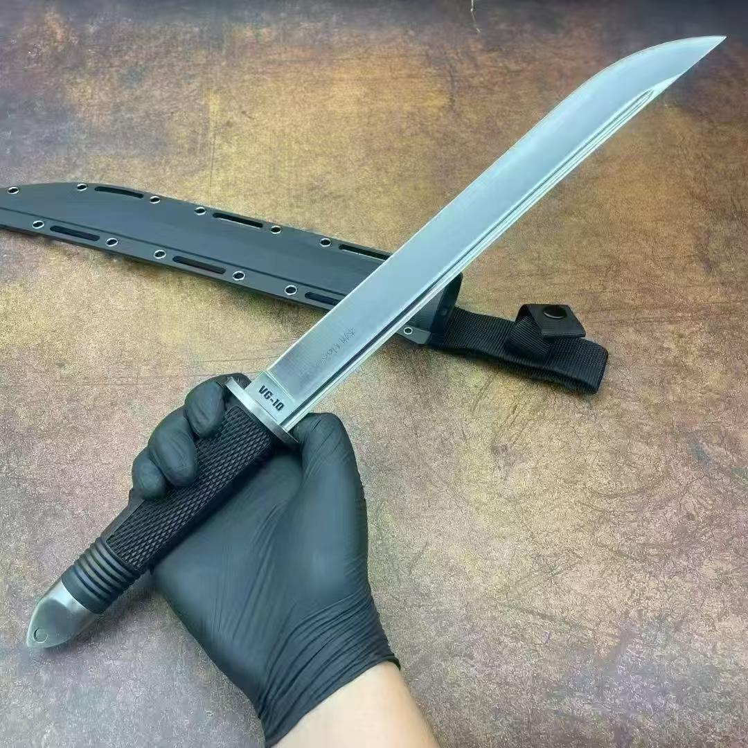 19'' New 7Cr13MoV High-Chrome Steel Blade Nylon Fiberglass Handle Camping Outdoor Utility Tactics Hunting Knife UC2629
