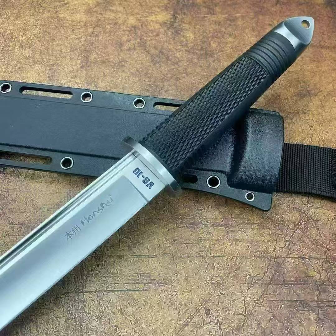 19'' New 7Cr13MoV High-Chrome Steel Blade Nylon Fiberglass Handle Camping Outdoor Utility Tactics Hunting Knife UC2629