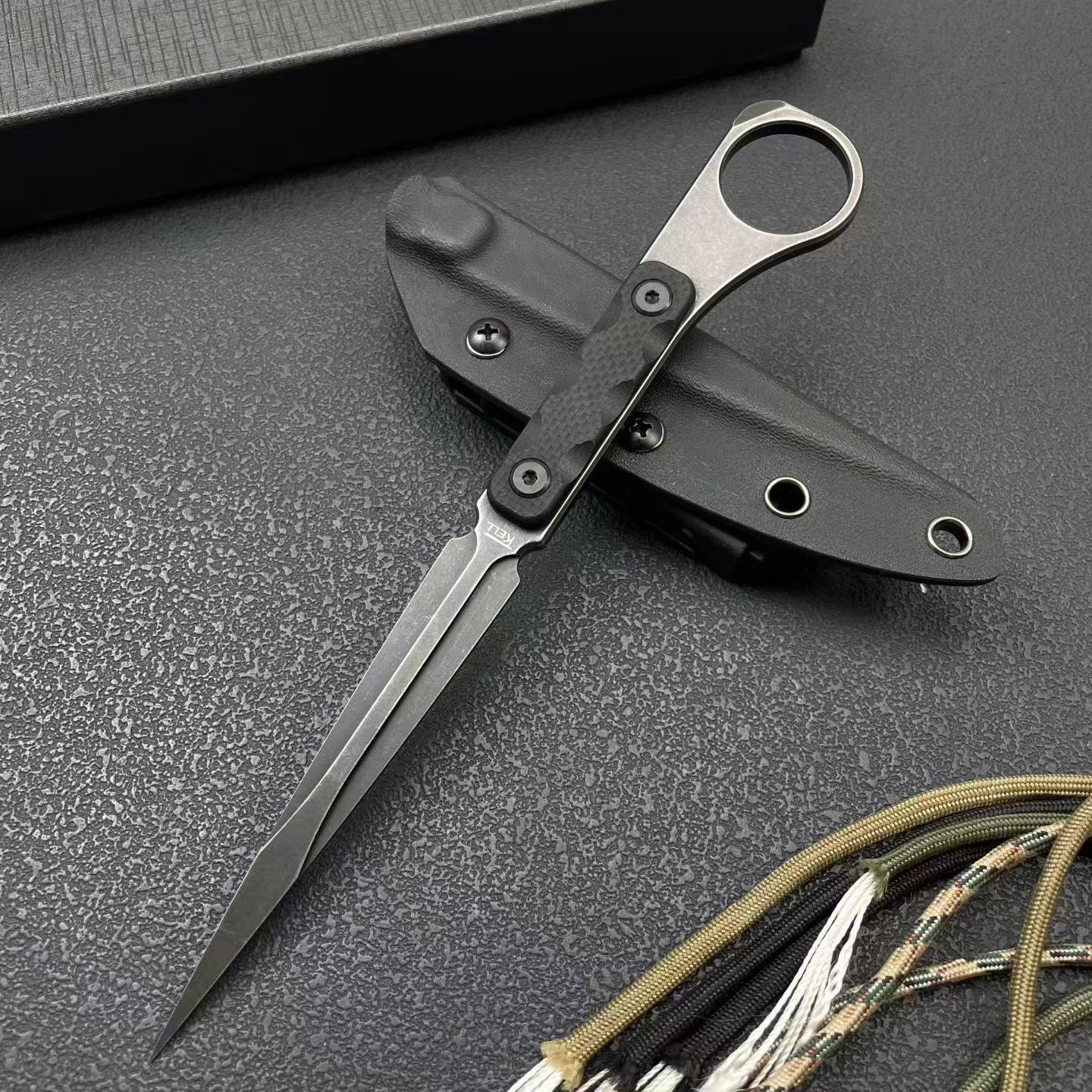 8'' New M390 Steel Blade G10  Handle Camping Outdoor Utility Tactics Hunting Knife